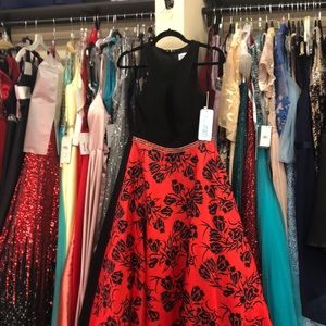 NinaCanacci formal dress red and black